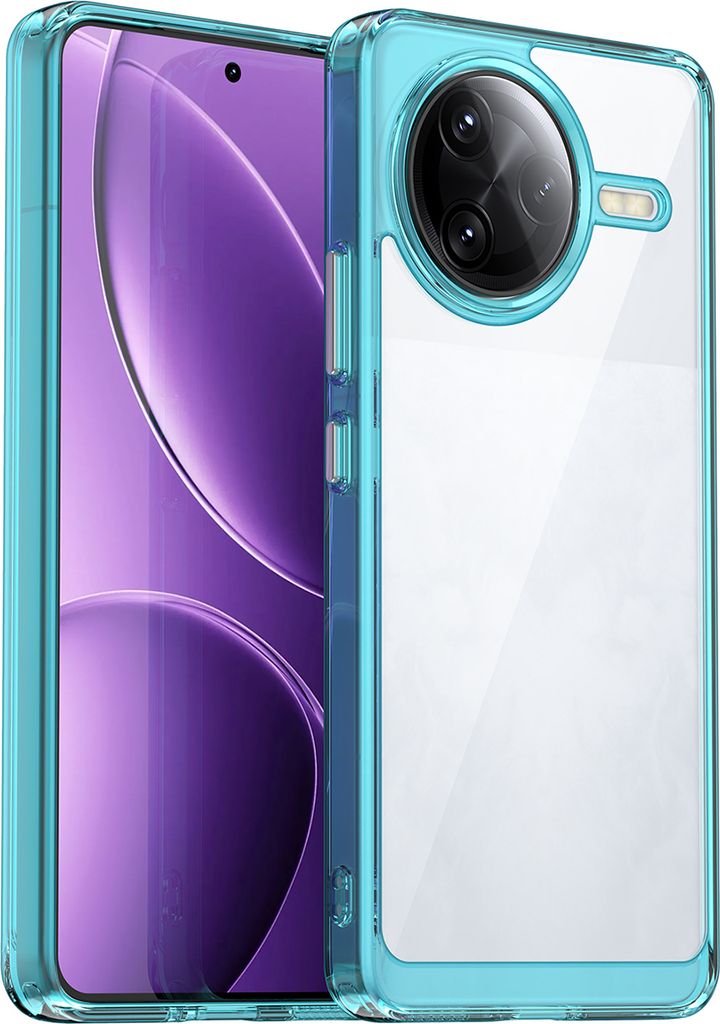 Schutzhülle für Xiaomi Poco F7 Ultra Klar Rückseite Stoßfeste TPU Silikon Bumper Hülle Hellblau