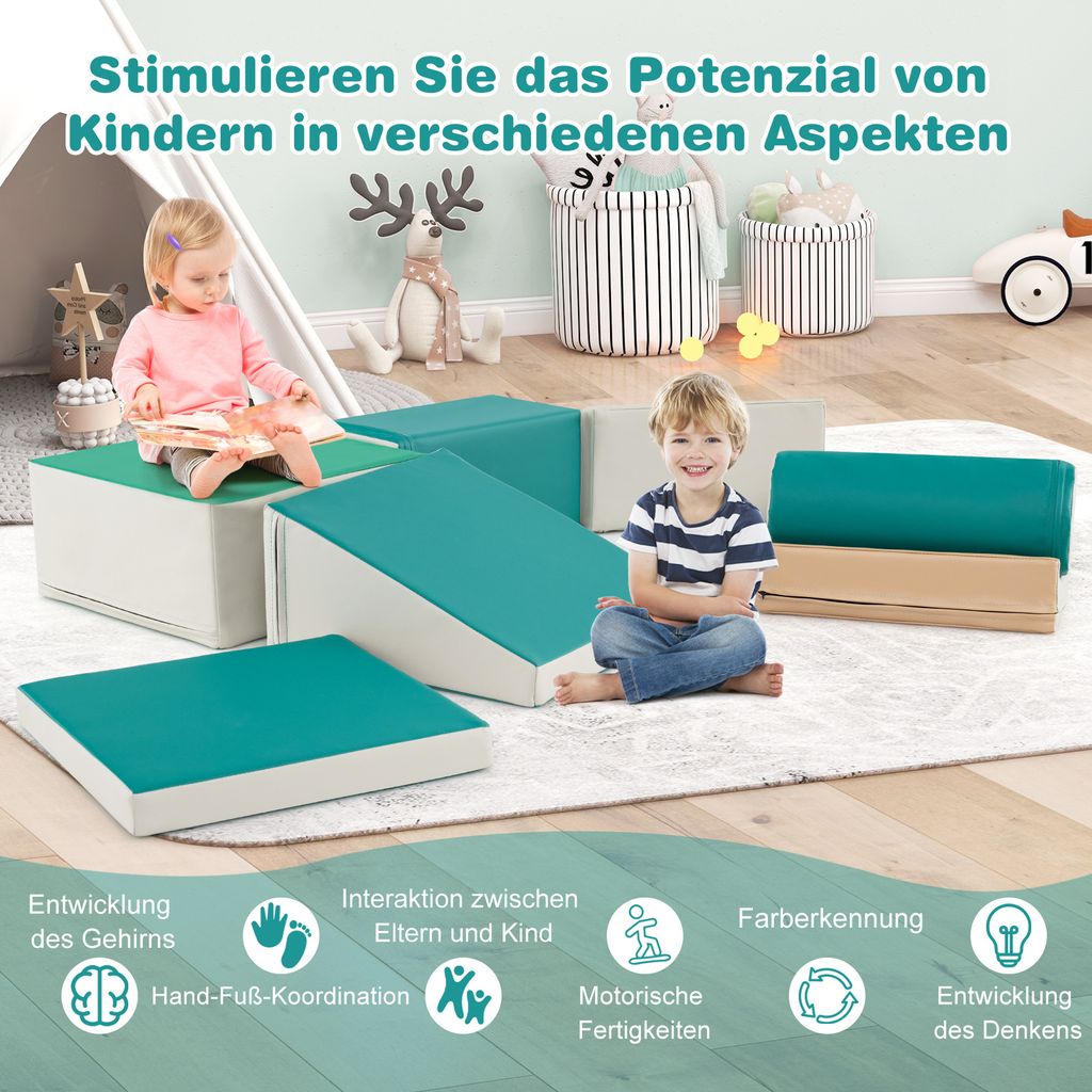 COSTWAY 7 TLG. Pěnové stavební bloky, obří stavební bloky Obrázek produktu 4