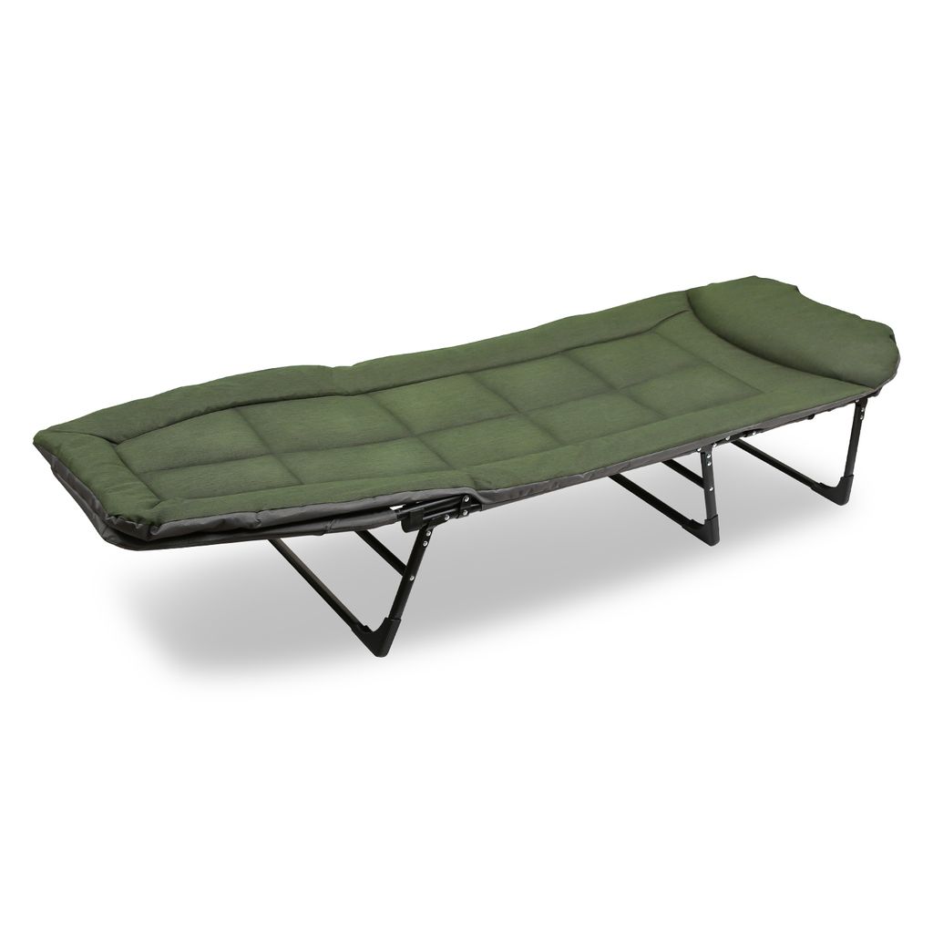 TolleTour Karpfenliege Angelliege XXL 195 x 65 x 32 cm | Klappbare und stabile Bedchair Liege Feldbett 6 Bein