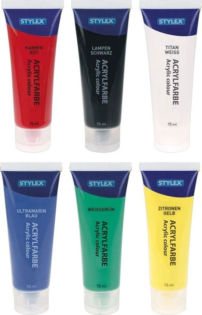 Stylex 28653 Akrylová barva matná sada 6 barev v 75 ml tubě Obrázek produktu 4