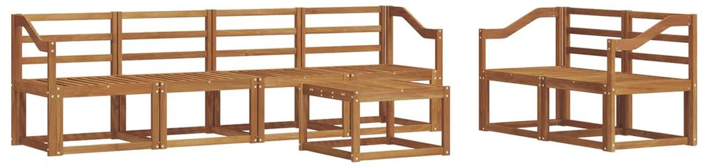 vidaXL Outdoor-Sofagarnitur 7 pcs Natur