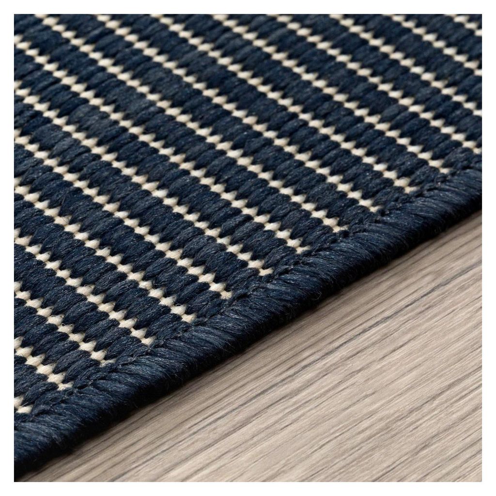 In- und Outdoor Teppich Halland in Sisal-Optik Blau Meliert, GUT Siegel , Größe: 80x150 cm