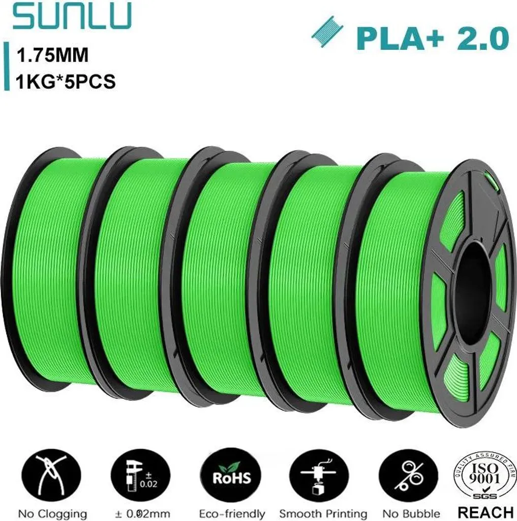 Filament 3D PLA Vert pour Maquettes et Prototypes - Compatible FDM 1.75mm - 2