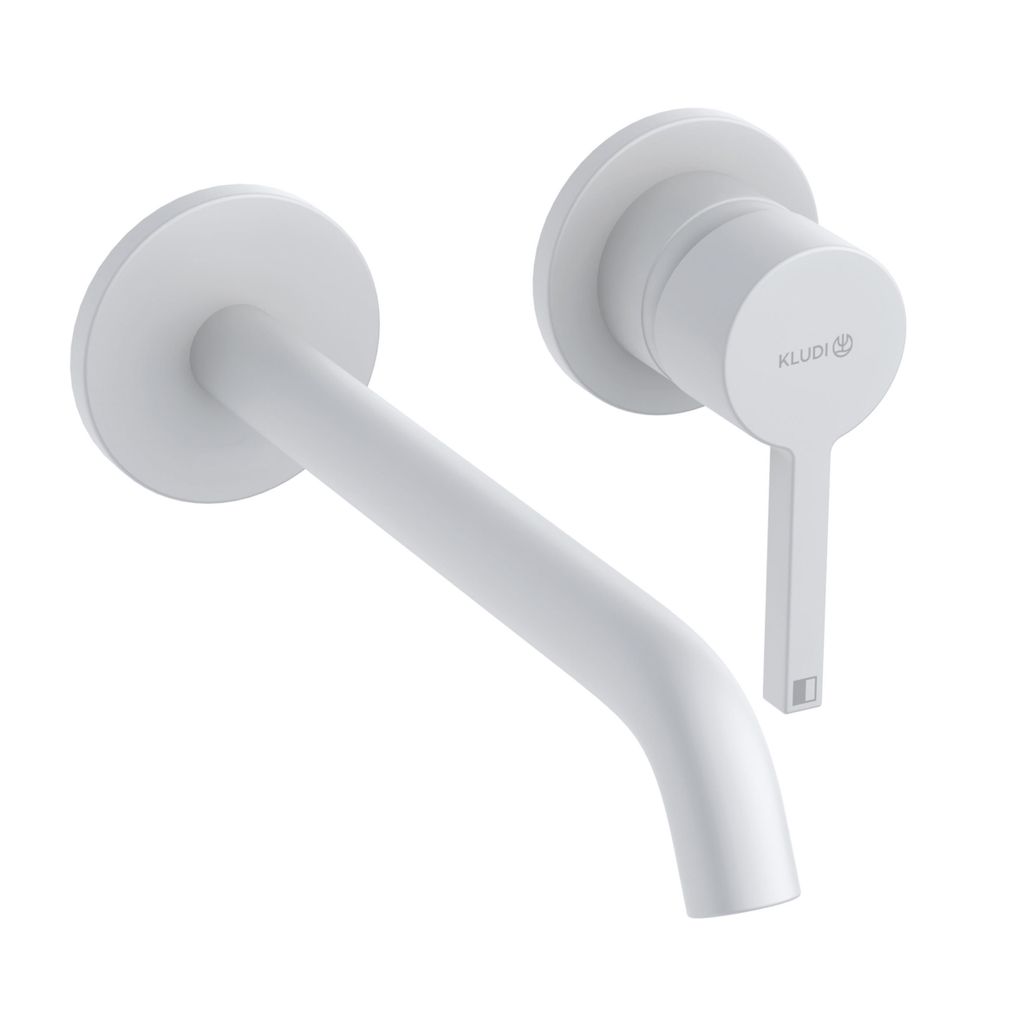 KLUDI NOVA FONTE PURA Unterputz-Waschtisch-Zweiloch-Wand-Einhandmischer, Ausladung 220mm, 202455315