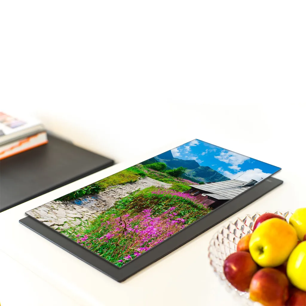 Vetro Protettivo 30x52 Paesaggio Villaggio per Piani Induzione - 4