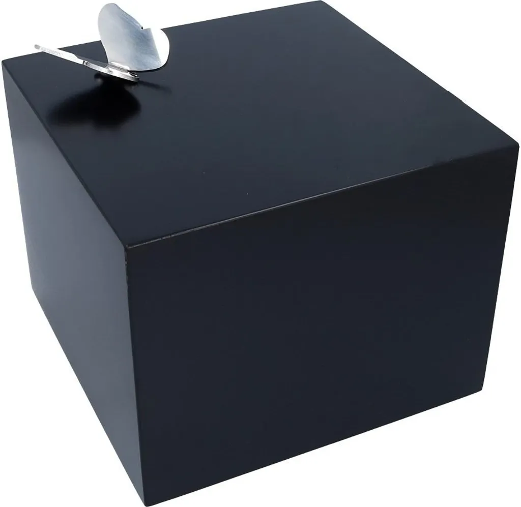 Urne funéraire bois noir 3,5L et boîte papillon sculptée pour cendres
