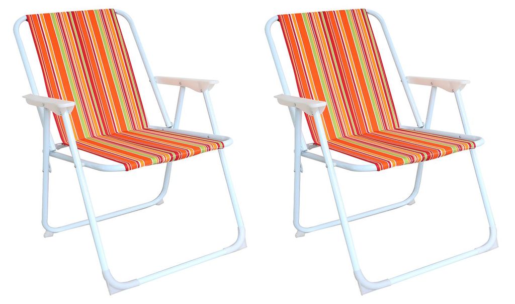 2er Campingstuhl Outdoor Klappstuhl Gartenstuhl Tropisch Produktbild 