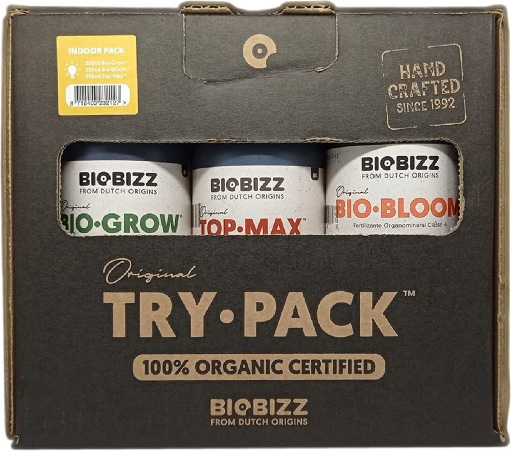 Biobizz Try-Pack Indoor Biologischer flüssiger Dünger, Produktbild 