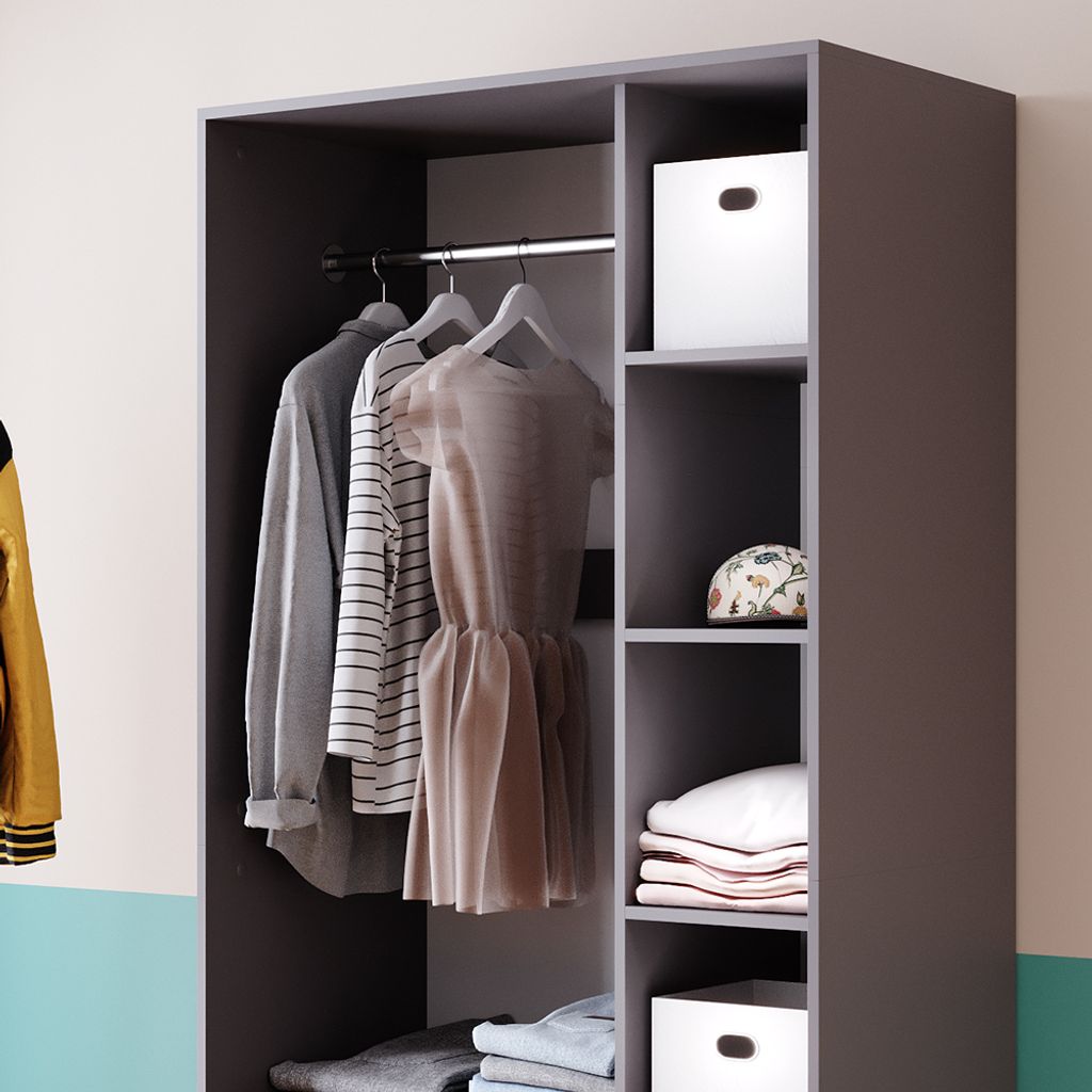 Vicco Kleiderschrank Elmo, 100 x 200 cm mit 2 Schubladen, Produktbild 5