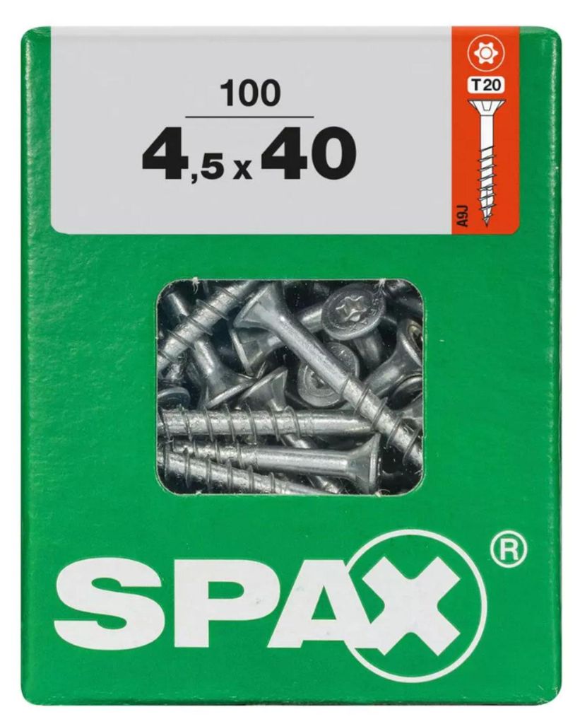 Spax Universalschrauben 4.5 x 40 mm TX 20 Senkkopf - 100 Produktbild 