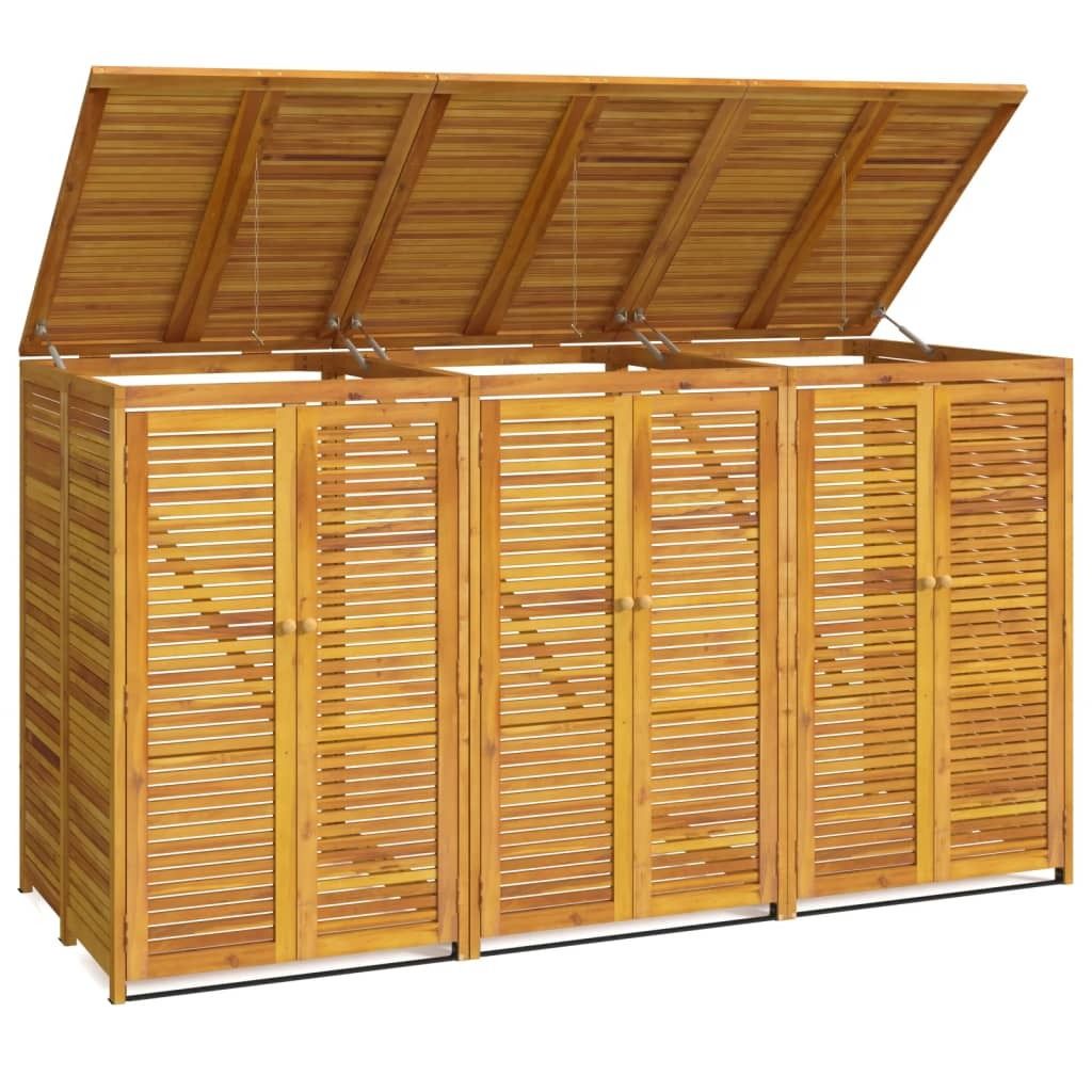 vidaXL Box na 3 koše 210x89x117 cm masivní dřevo akácie Obrázek produktu 