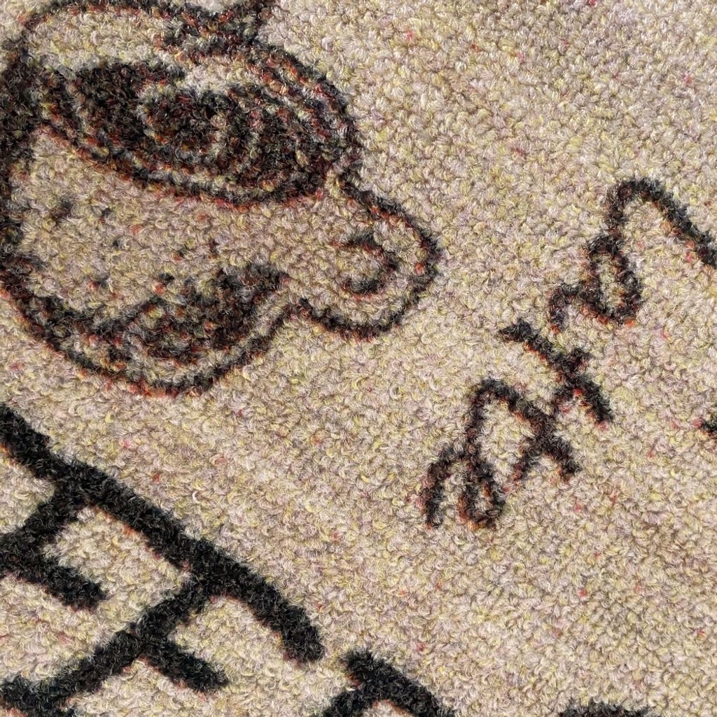 Küchenläufer mit Gelrücken und Schriftzug in braun Größe - Produktbild 2