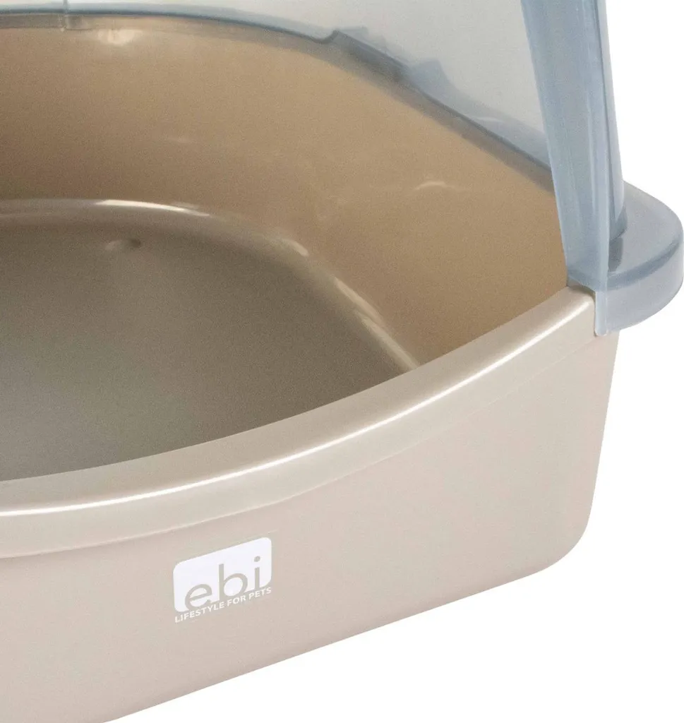 Bac à litière Eclipse M gris : solution anti-stress pour chats craintifs - 2