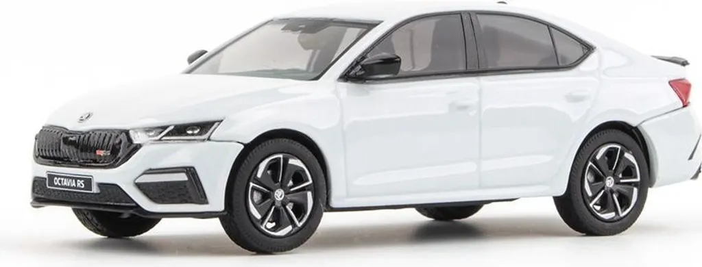 Skoda Octavia IV RS Abrex 1:43 - Finition Lune Blanche Métallisée Luxe