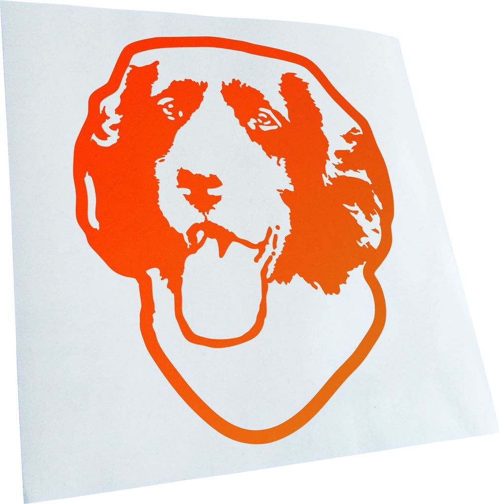 Kiwistar - Autoaufkleber - small Munsterlander Pointer - Neonorange - 24x20cm - Aufkleber für Auto, Laptop, Fahrrad, LKW, Motorrad Mehrfarbig JDM ...