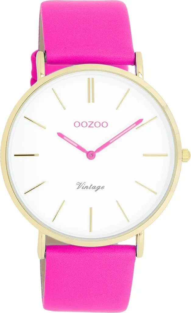 Montre Oozoo Vintage Series C20319 - Montre à Quartz Rose en Cuir Femme