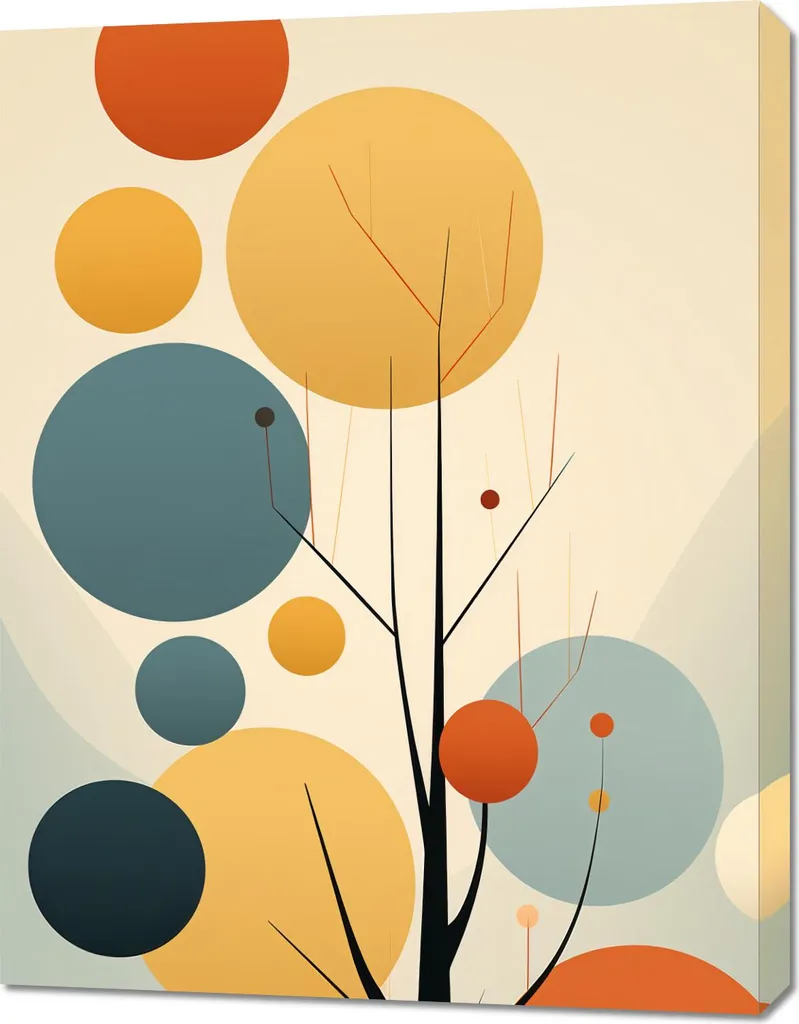 Quadro 70x90 Armonia dei Colori Autunnali | Tela Moderna per Soggiorno - 1