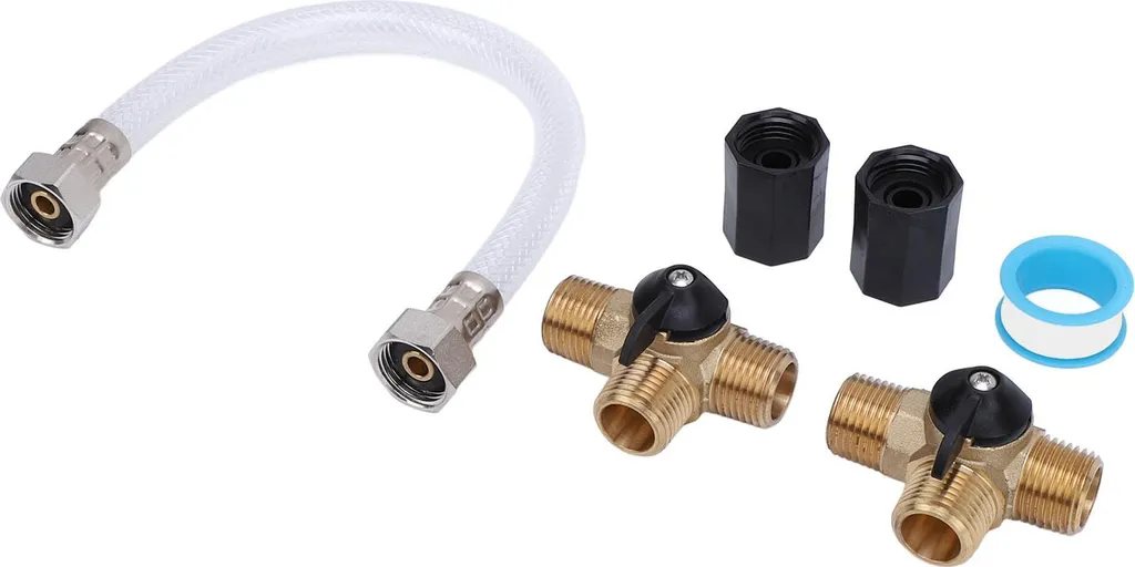Kit chauffe-eau camping-car : tuyau renforcé et raccords laiton 1/2"