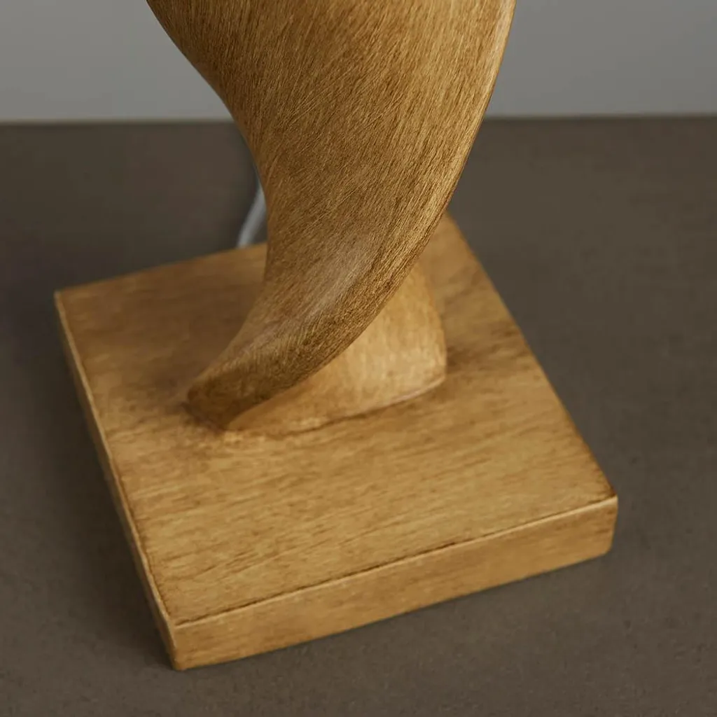 Lampe de table bois clair 68cm ABIA Endon - Finition résine et E27 - 10
