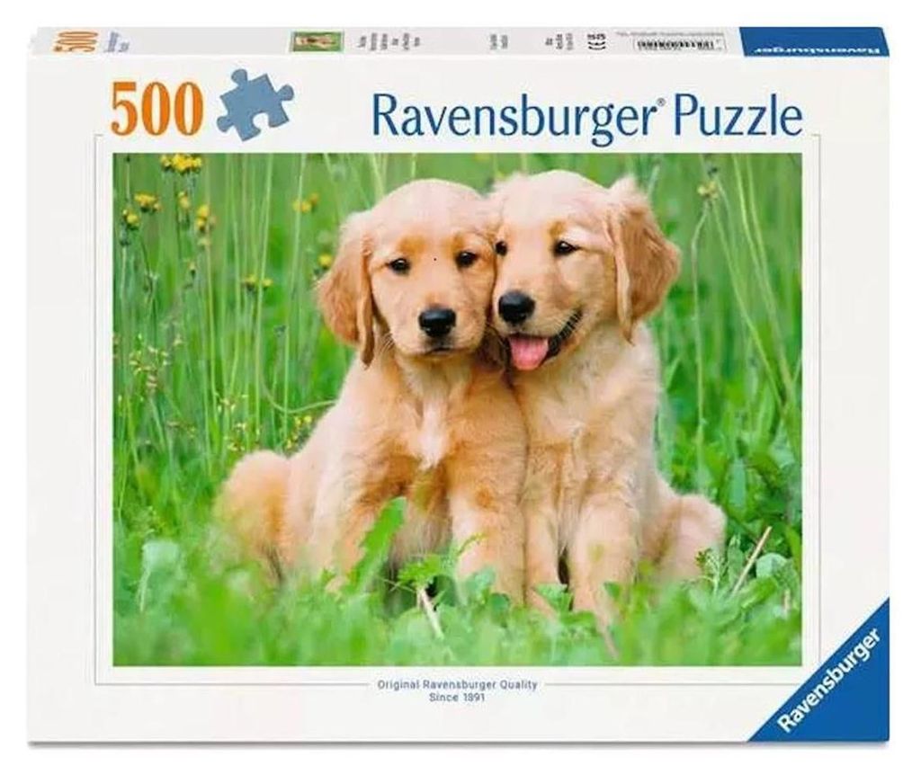 Ravensburger – 500-teiliges Puzzle – Die Golden-Retriever-Brüder (Tierbaby-Kollektion) – Ab 12 Jahren – 12001902