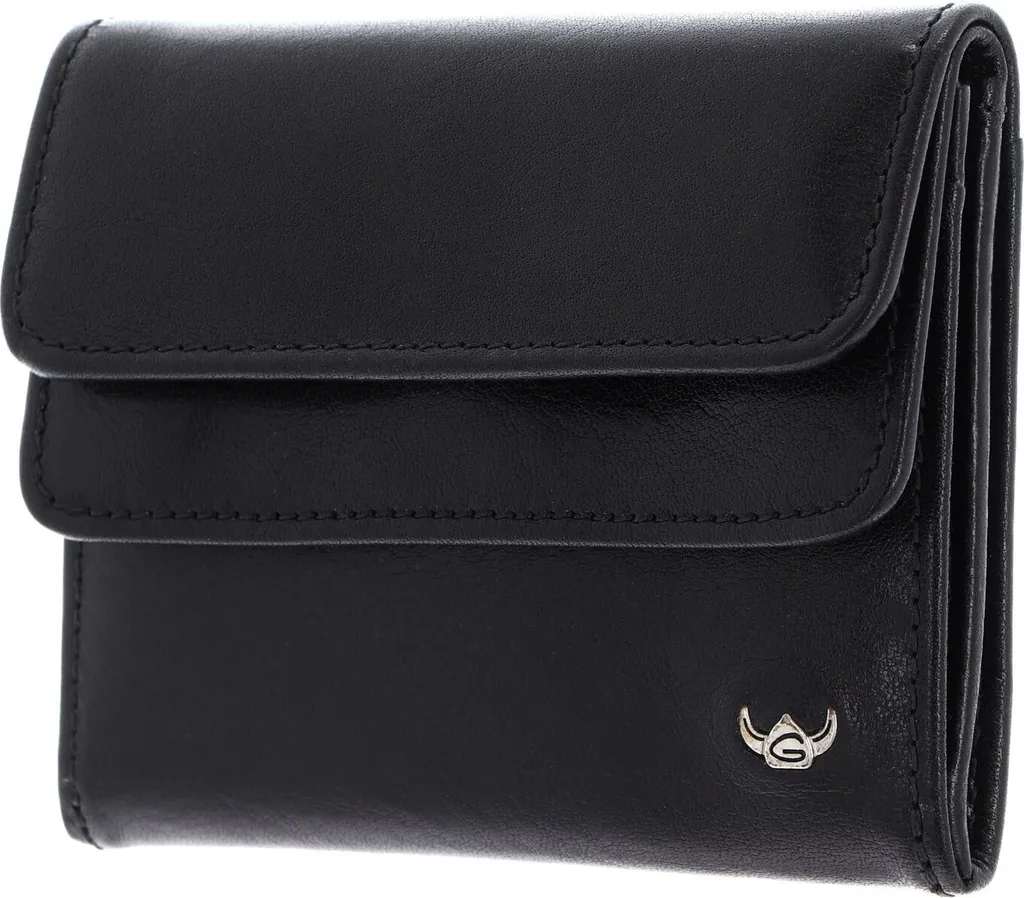 Golden Head portafoglio Colorado RFID Protect Billfold Coin Wallet With Flap Black nero