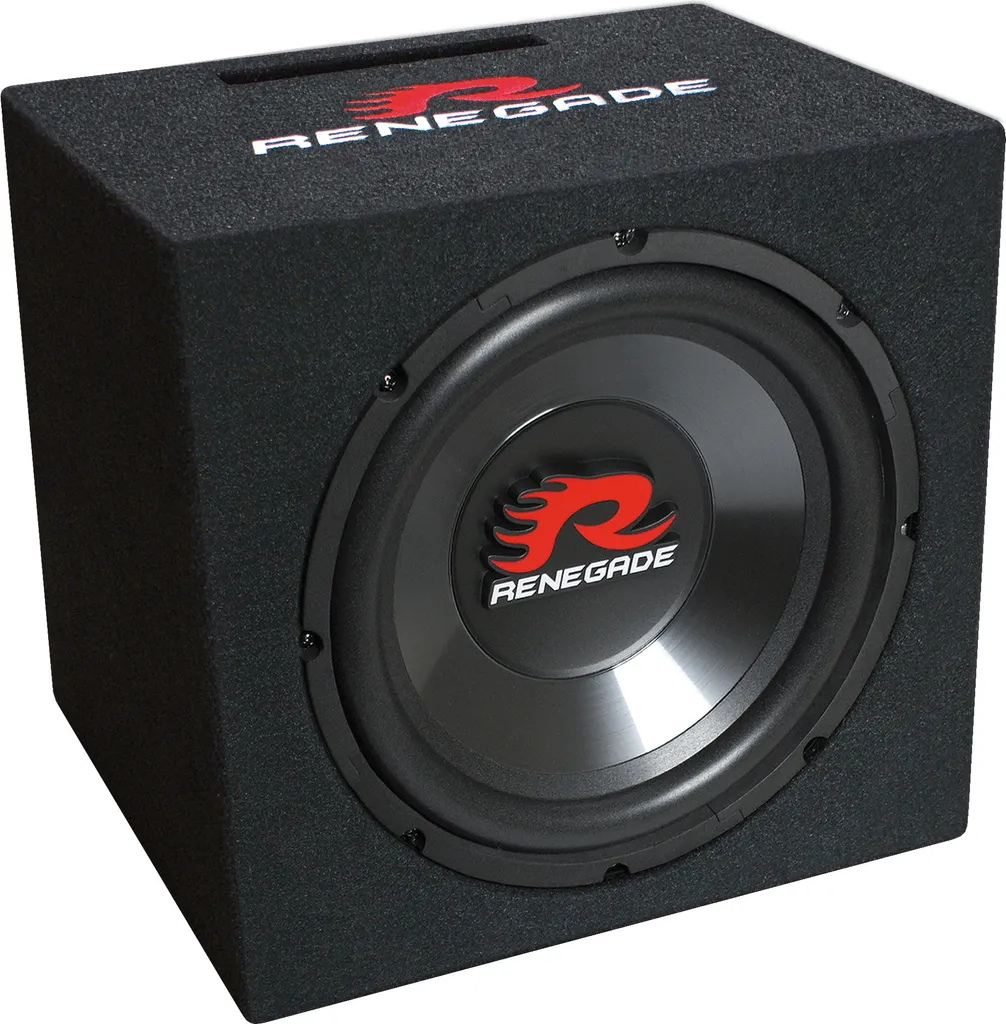 Caisson de basse voiture Renegade RXV1200 de 30cm avec évent Bassreflex