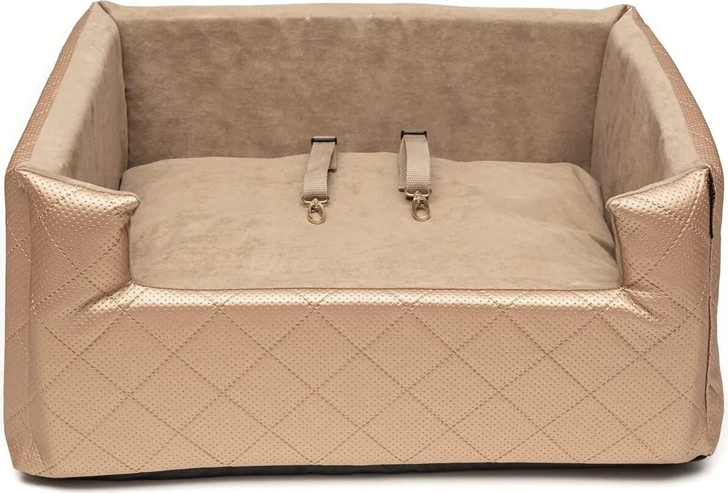 Seggiolino Auto Cani Lux GOLD Metallic L | Il Trasportino più Glamour