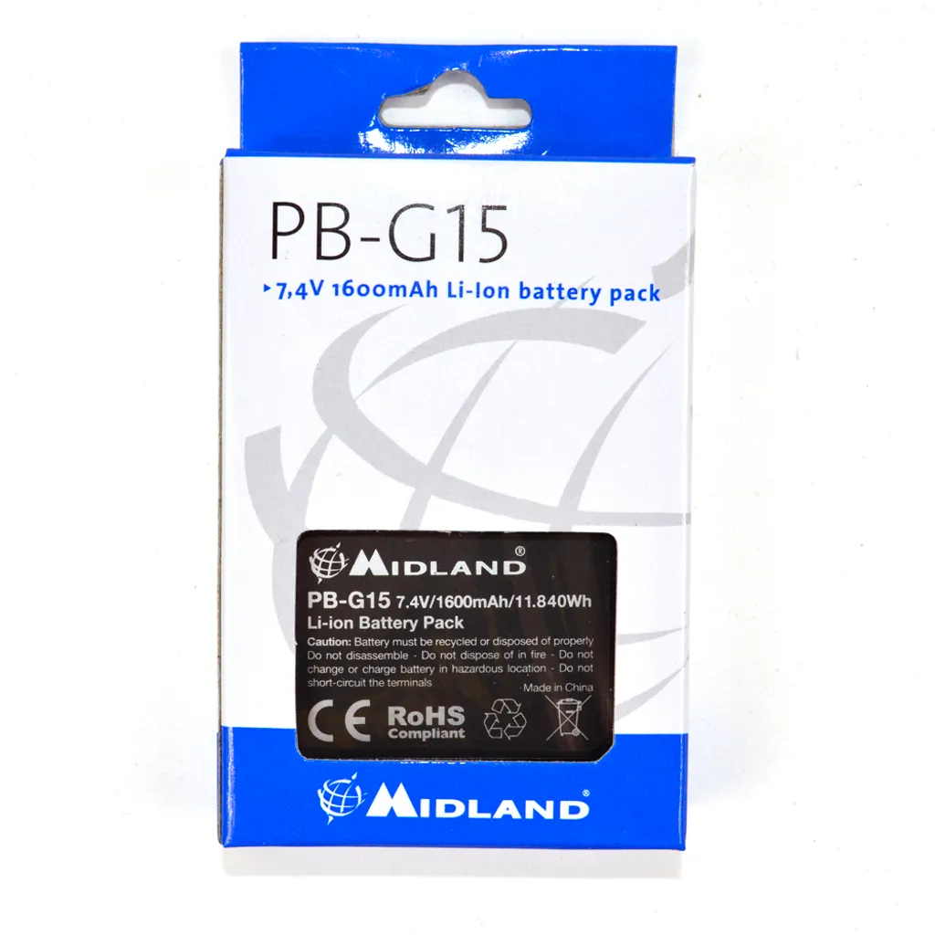 Batterie Li-Ion Midland PB-G15 1600 mAh Endurance Longue Durée C1128