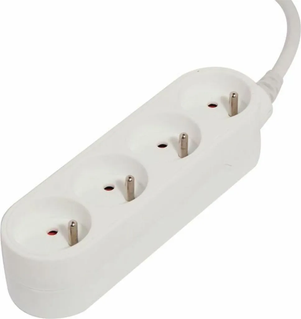 CHACON - Spina multipla di design 4 x 16A-1, 5 m-bianco - 48840