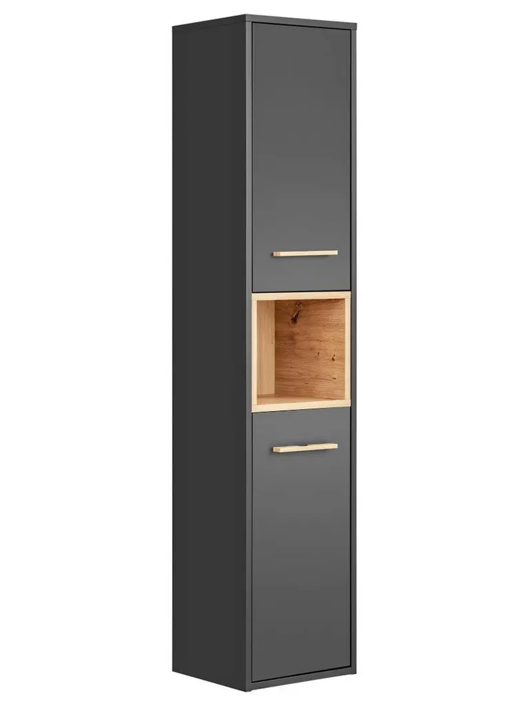 Armoire de Rangement Salle de Bain 170 cm pour Espace Moderne et Gris