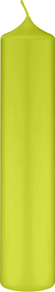 Altarkerzen, Kaminkerzen Lime Grün 250 x Ø 80 mm, 4 Stück, Kerzen mit Dornbohrung in RAL Kerzengüte Qualität