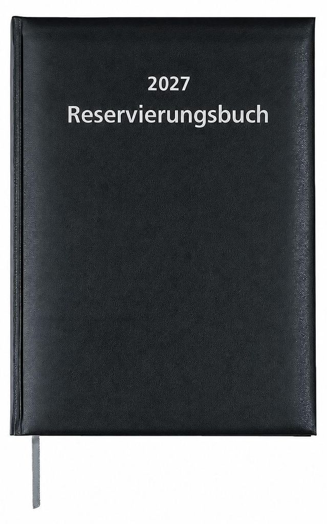 2027 ADINA Dickes Reservierungsbuch A4 schwarzer Balacron Produktbild 