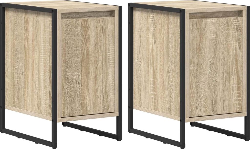 Nachttisch 2 pcs Sonoma 39,5 x 30 x 50 cm Holzwerkstoff