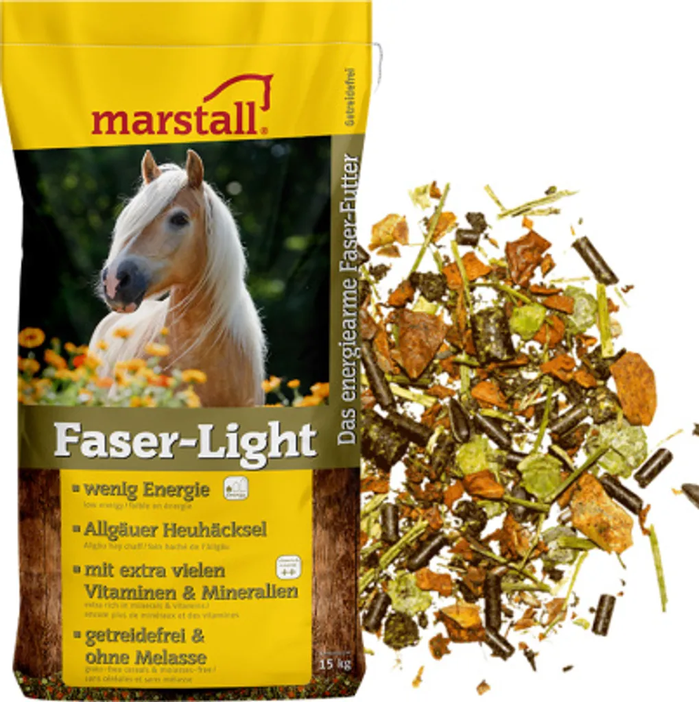 Marstall Faser-Light aliment pauvre en amidon pour chevaux sac de 15kg
