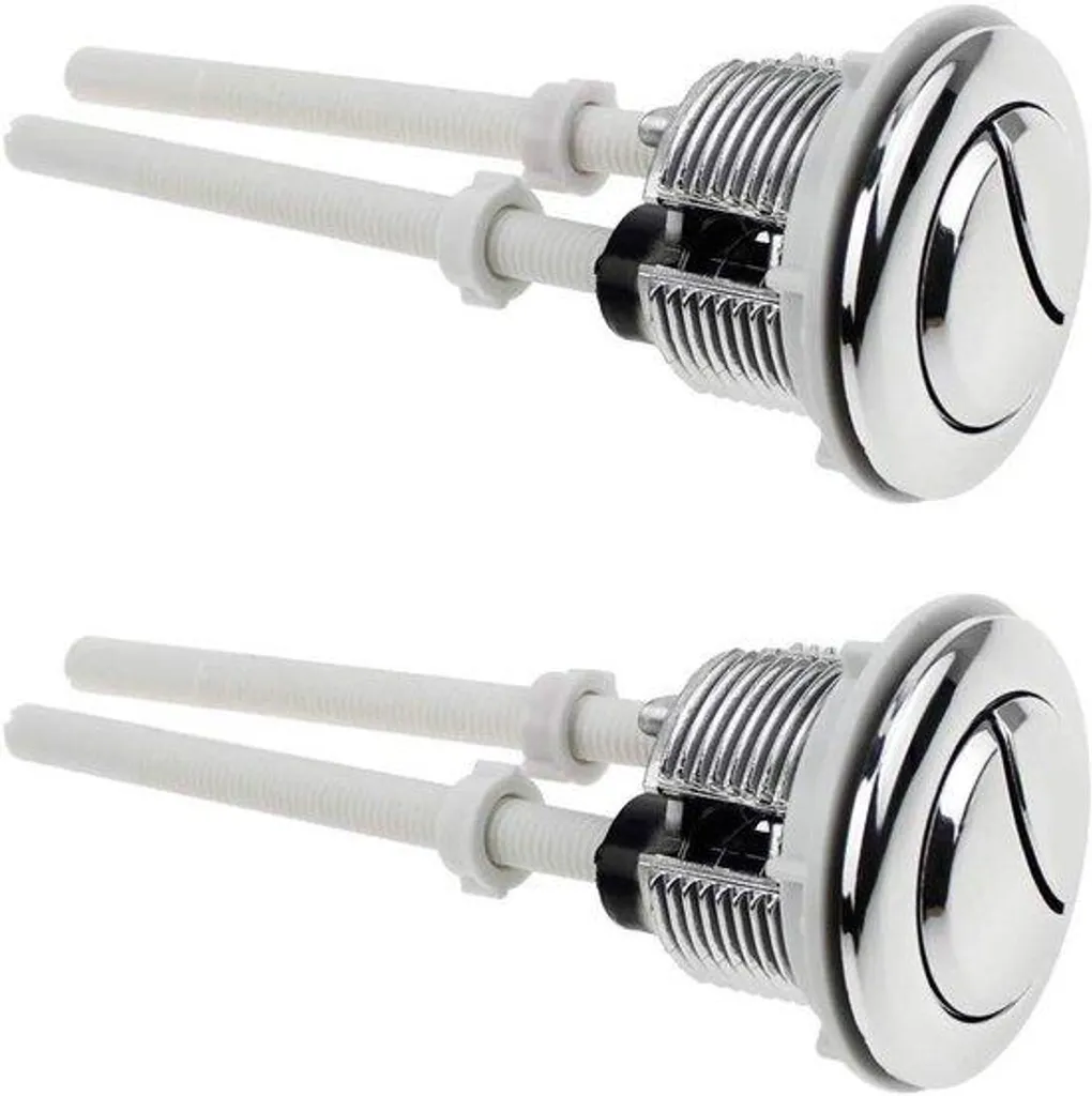 Bouton poussoir de remplacement pour mécanisme de WC - Finition Chrome