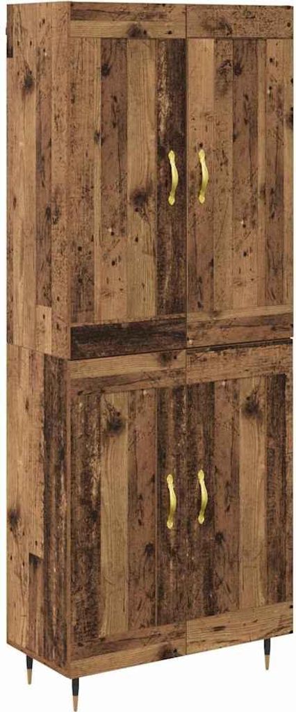 Highboard Altholz 69,5 x 34 x 90 cm Holzwerkstoff