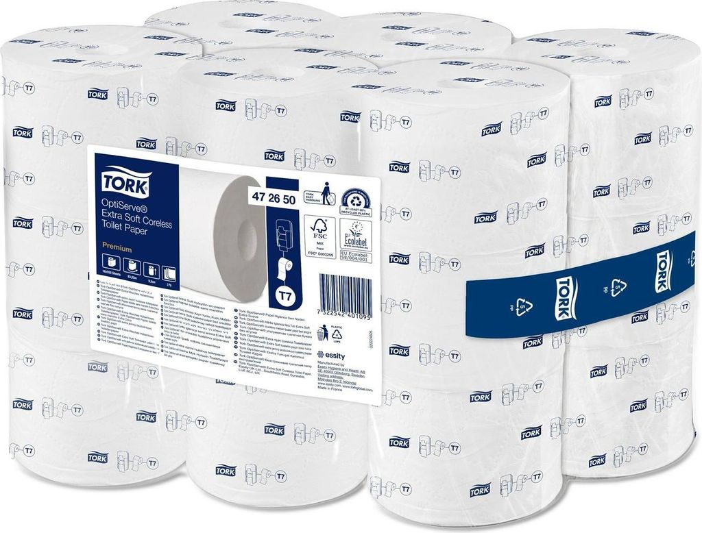 TORK 472650 Toilettenpapier 3-lagig 18 Rollen weiß Sys. T7 Premium