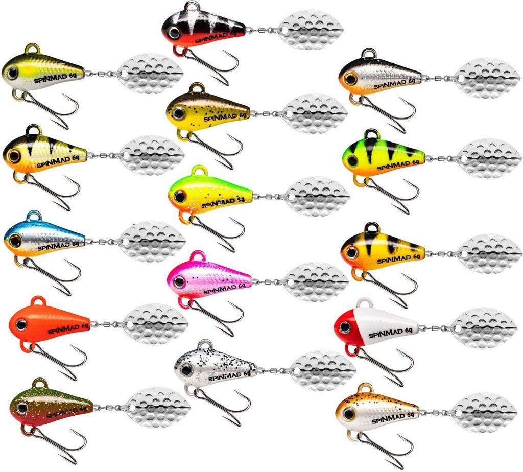 SpinMad Bleikopfspinner 6g - Jigspinner, Farbe Lieblingsköder:Black Perch