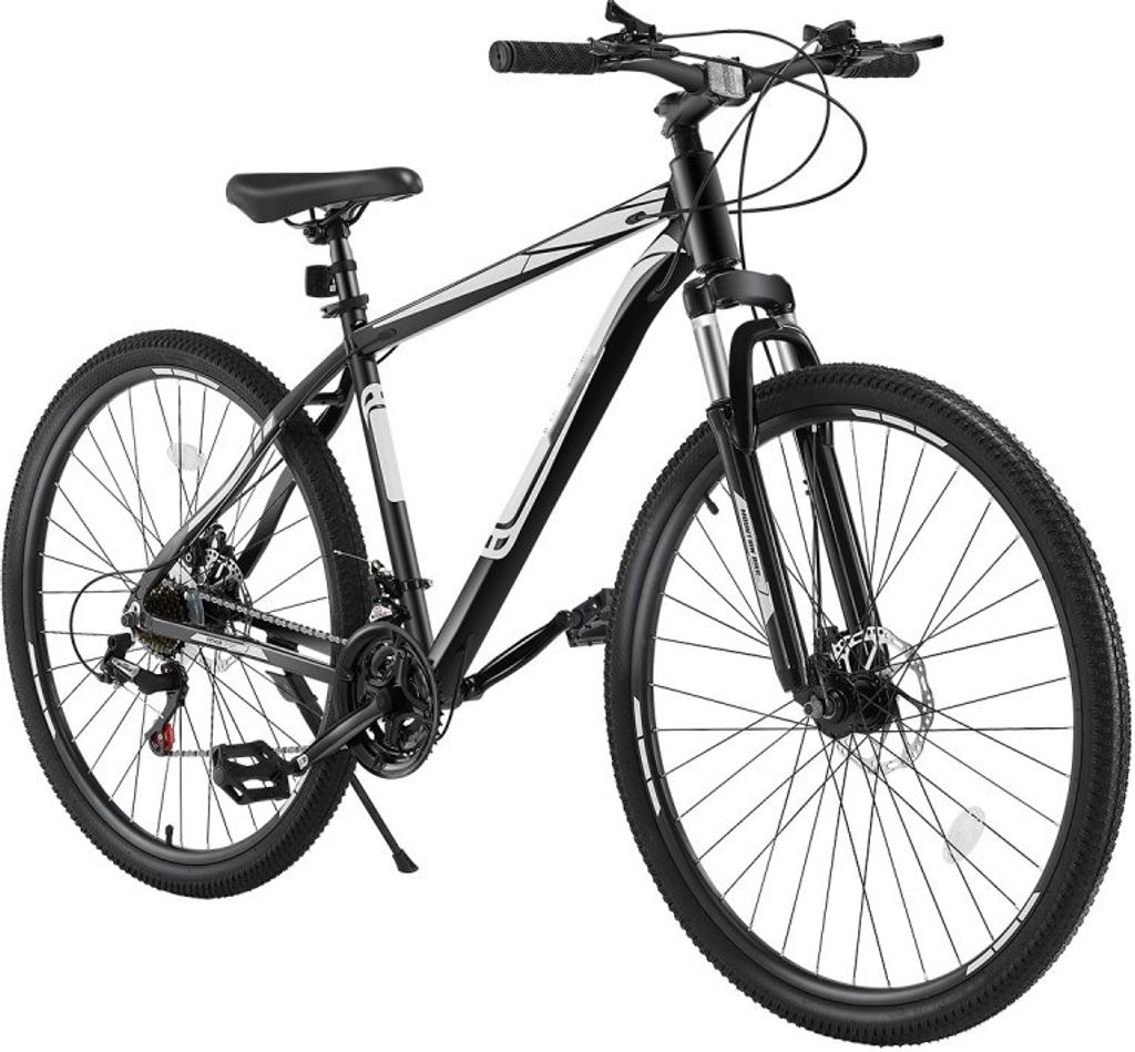 Mountainbike MTB 21-Gang mit Vorderradfederung und Scheibenbremse - 73,66cm Radgröße - Für Offroad-Fahrradfahren und Geländefahrten