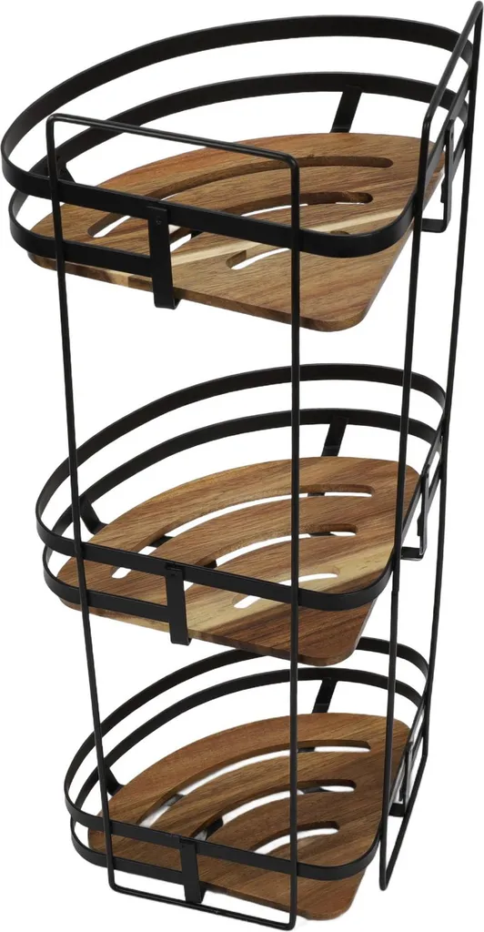 Meuble de rangement douche Blackacia 3 niveaux acacia résistant eau - 10