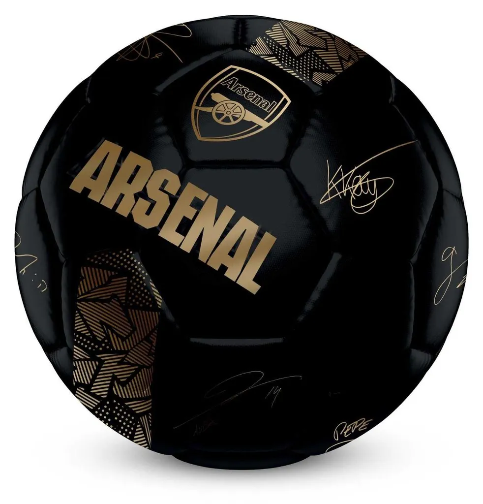Ballon de Football Arsenal Doré Taille 5 - Équipement Fan Signature Or