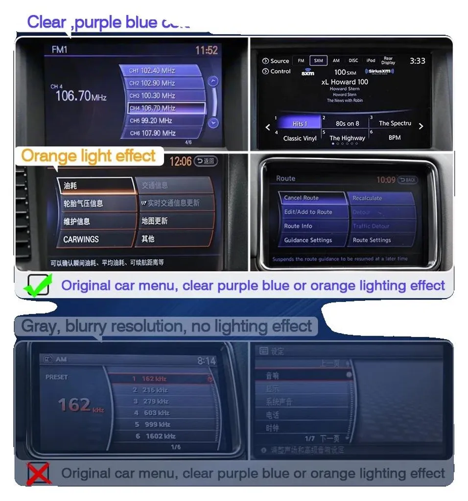 Interface Multimédia CarPlay et Android Auto pour Écran HD Infiniti