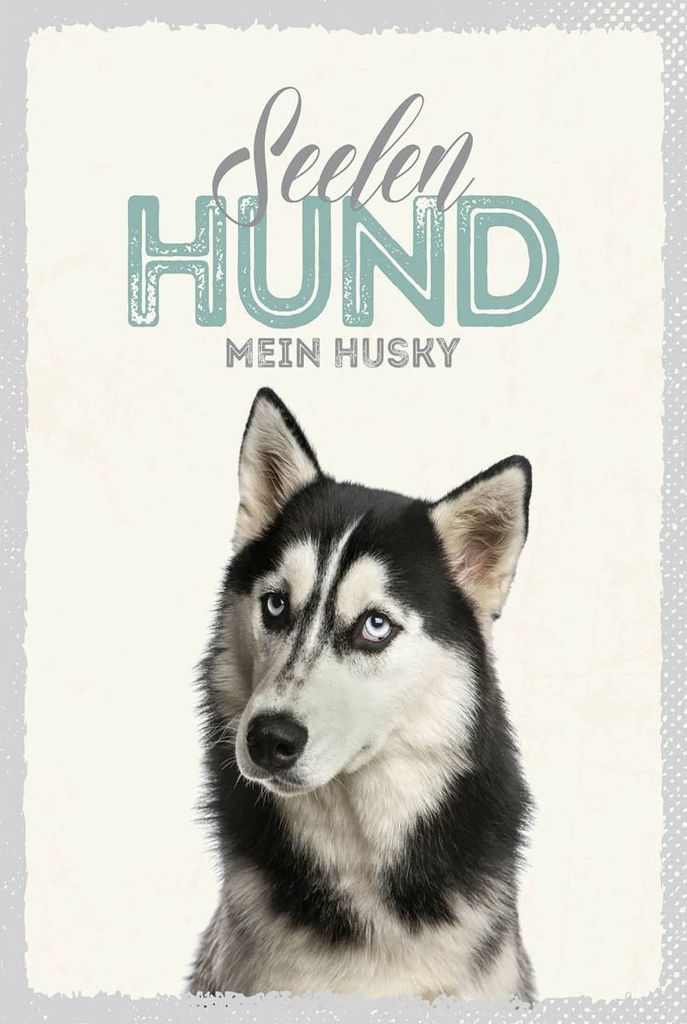 vianmo Holzschild 18x12 cm Tiere Seelen Hund mein Husky