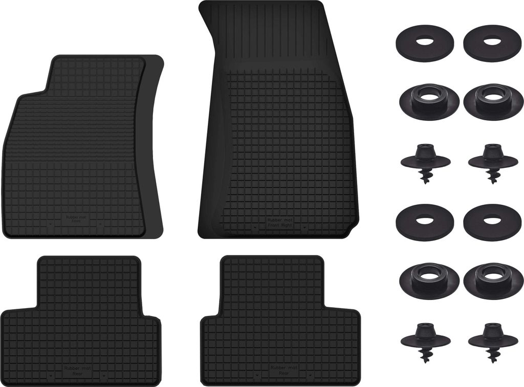 Gummimatten Mit Stoppern Für: Audi A6 C6 Fl (2006-2011) Schwarz Set