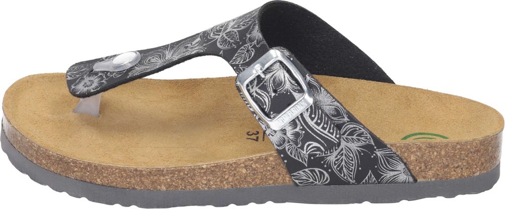 Dr. Brinkmann Damen Pantoletten Clogs Zehentrenner 700202, Größe:39 EU, Farbe:Schwarz
