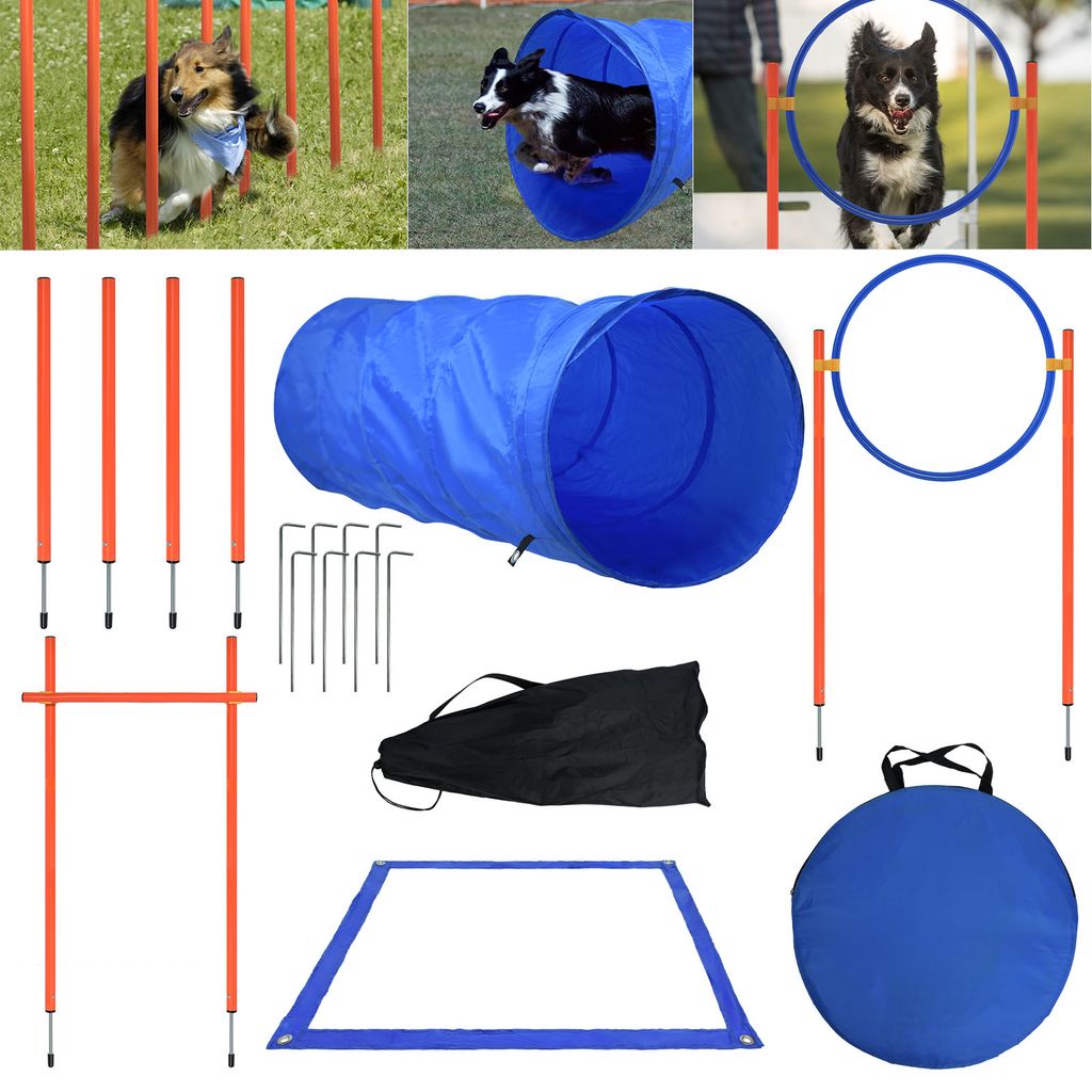 Yaheetech Training Tunnel Hundetunnel Hundesport Training Reifen Hunde Agility Set 