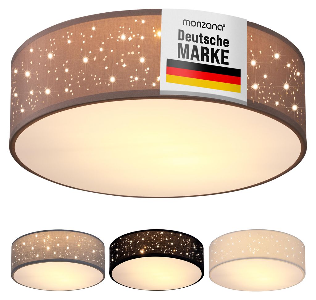 Monzana Lampada da Soffitto Plafoniera Tessuto Ø 30cm Immagine del prodotto 