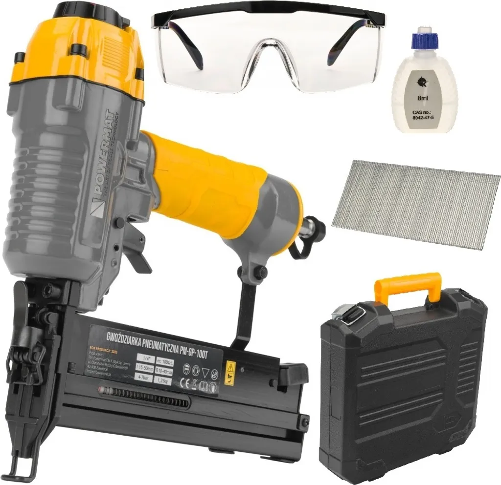 POWERMAT PM-GP-100T Cucitrice Chiodatrice Pneumatica 2in1 Professionale