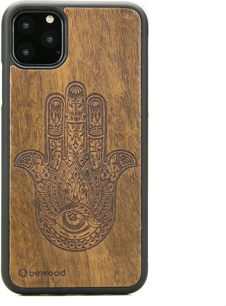 Holzhülle für iPhone 11 PRO MAX HAMSA IMBUIA