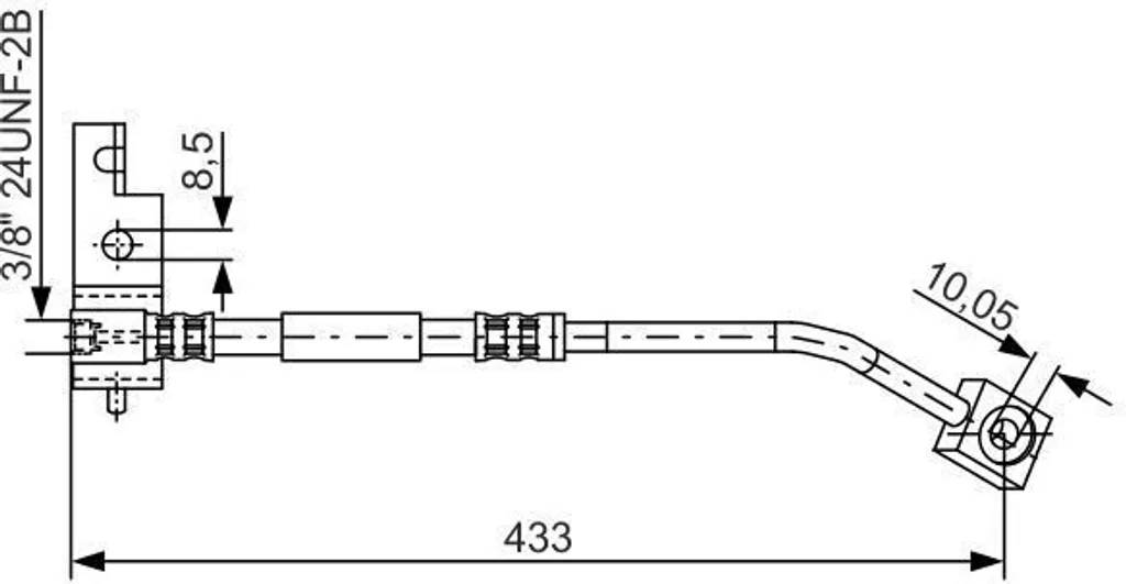 Réparer Fuite de Frein PT Cruiser avec Flexible BOSCH 1987476103 OE 04860